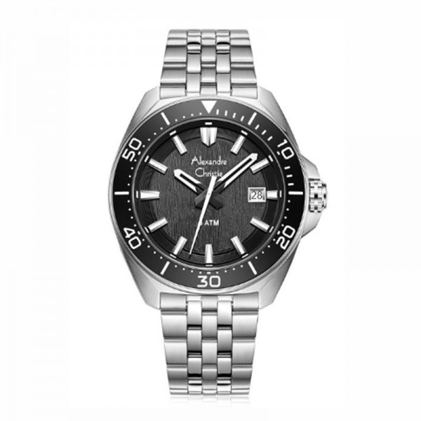 Alexandre Christie AC 6687 Silver Black MDBTBBA Alexandre Christie AC 6687 Silver Black MDBTBBA